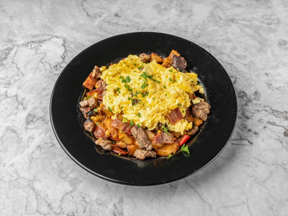 Steak and eggs